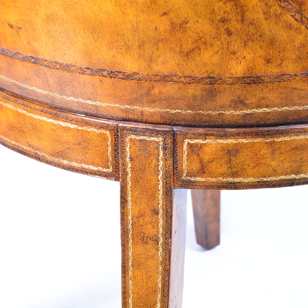 Leather and Wood Desk Chair