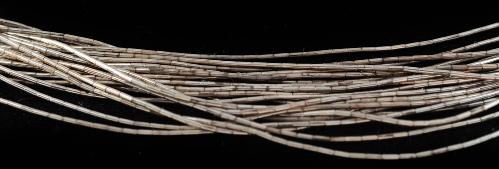 Carolyn Pollack Southwestern Sterling Silver Liquid Silver Twenty-Strand Necklace