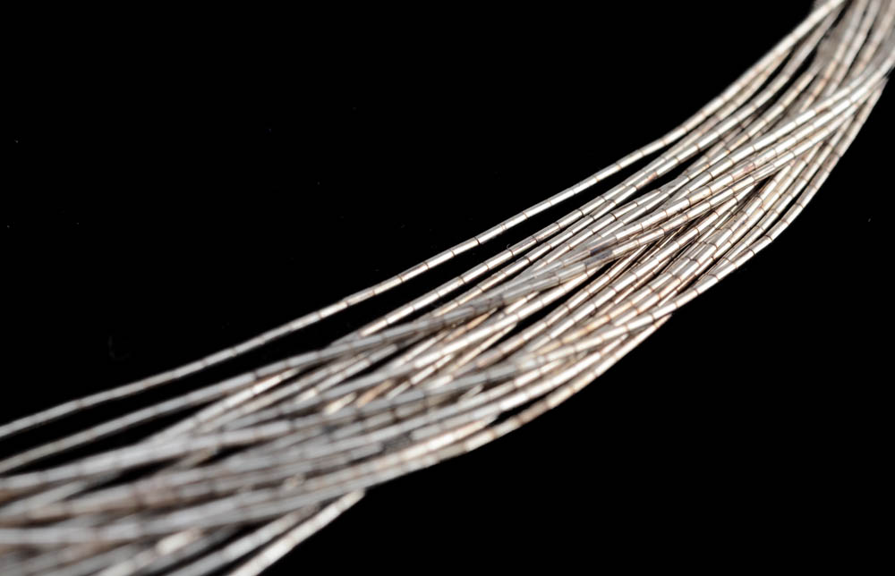 Carolyn Pollack Southwestern Sterling Silver Liquid Silver Twenty-Strand Necklace