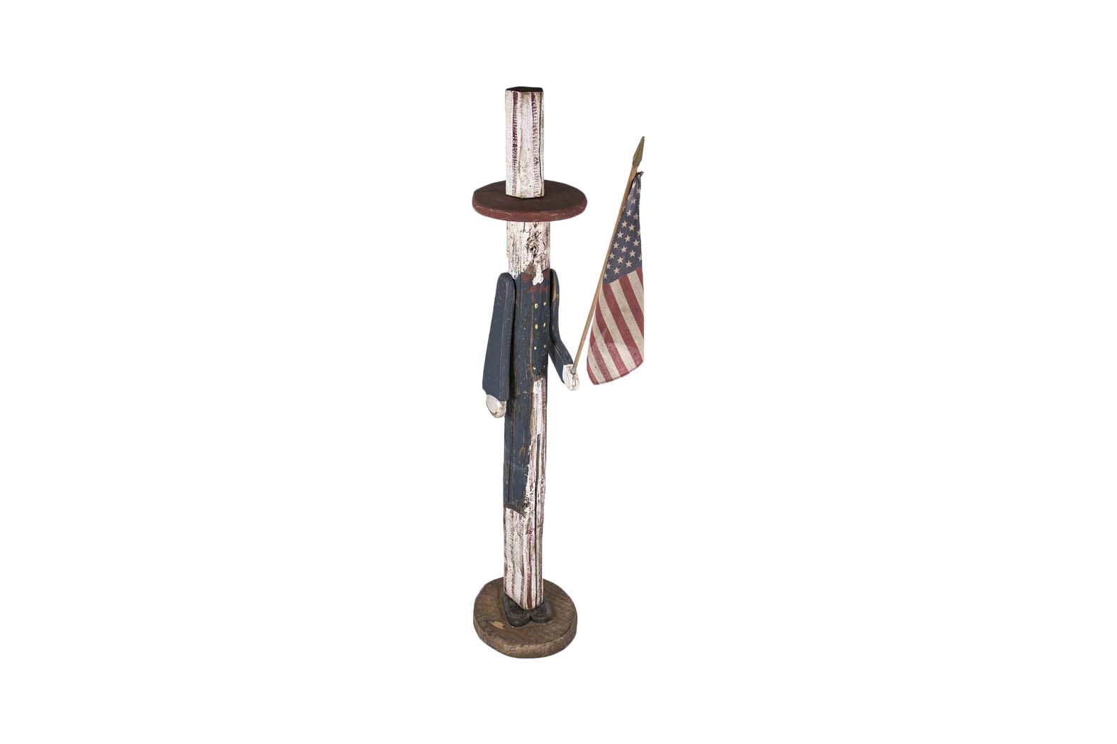 Large Folk Art Uncle Sam Statue