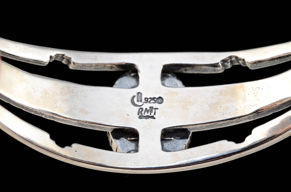 Carolyn Pollack Southwestern Sterling Silver and Turquoise Cuff