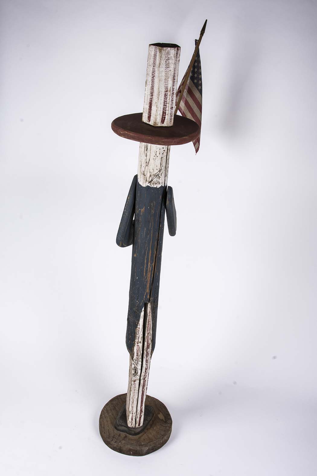 Large Folk Art Uncle Sam Statue