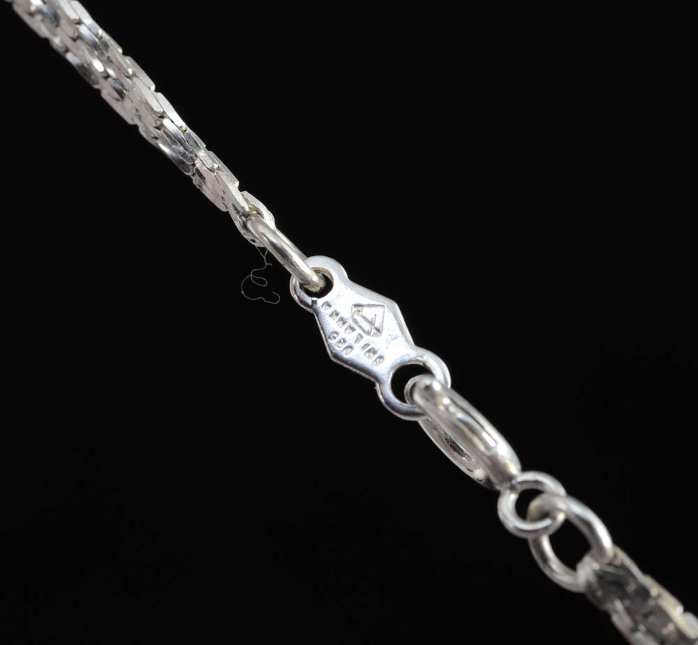 Sterling Silver and Garnet Cross Pendant Necklace and Ring