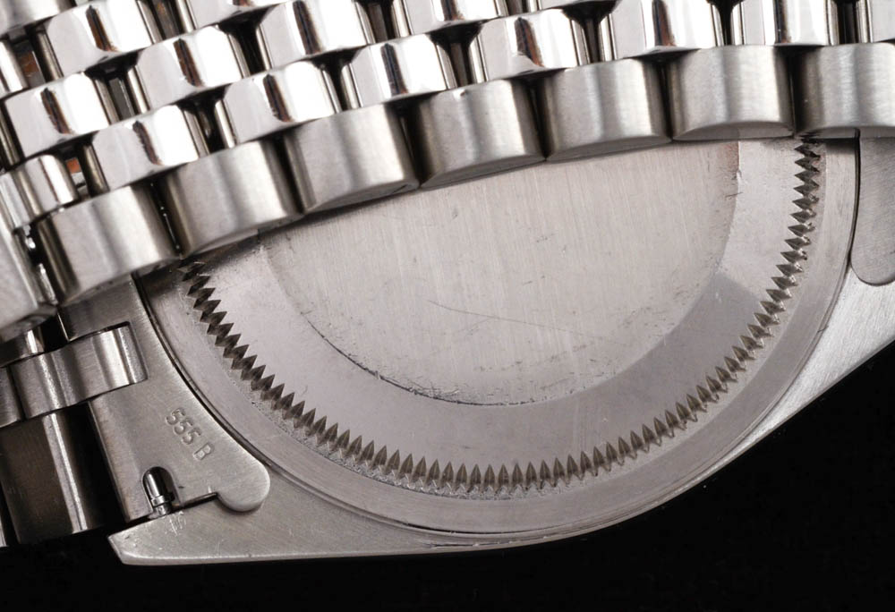 Men's Rolex Datejust Steel 16220 Silver Tapestry Dial Automatic