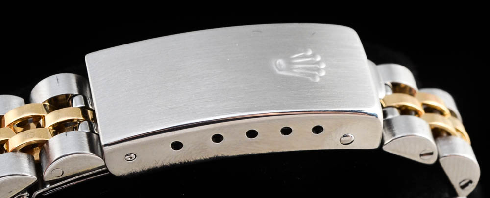 Women's Rolex Datejust Stainless Steel and 18K Yellow Gold Diamond Dial and Bezel Automatic Watch