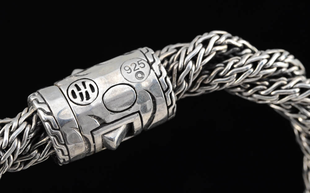 Heavy Sterling Silver Twisted Chain Bracelet