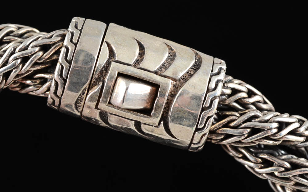 Heavy Sterling Silver Twisted Chain Bracelet