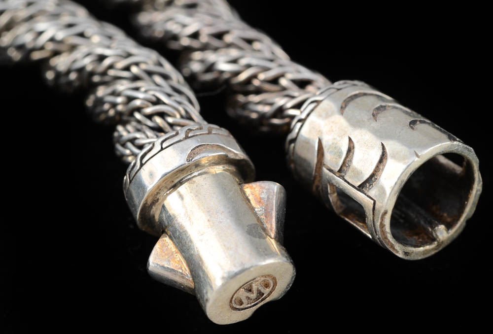 Heavy Sterling Silver Twisted Chain Bracelet