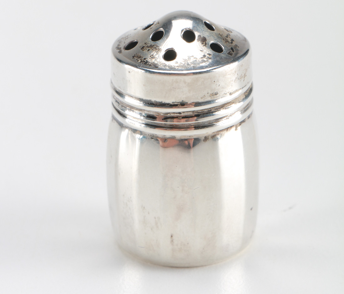 Six Sterling Silver Shakers