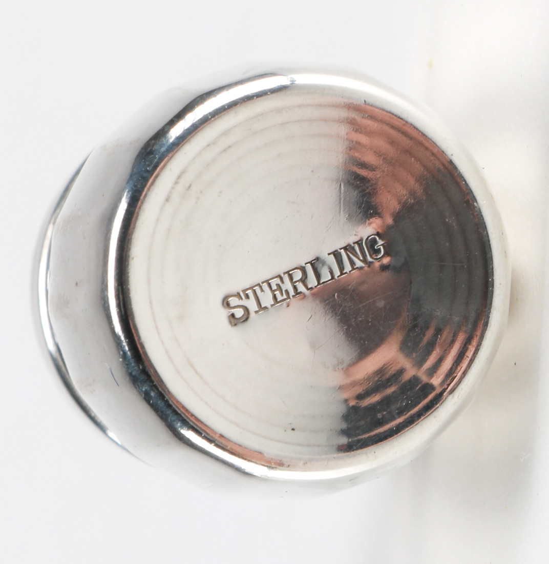 Six Sterling Silver Shakers