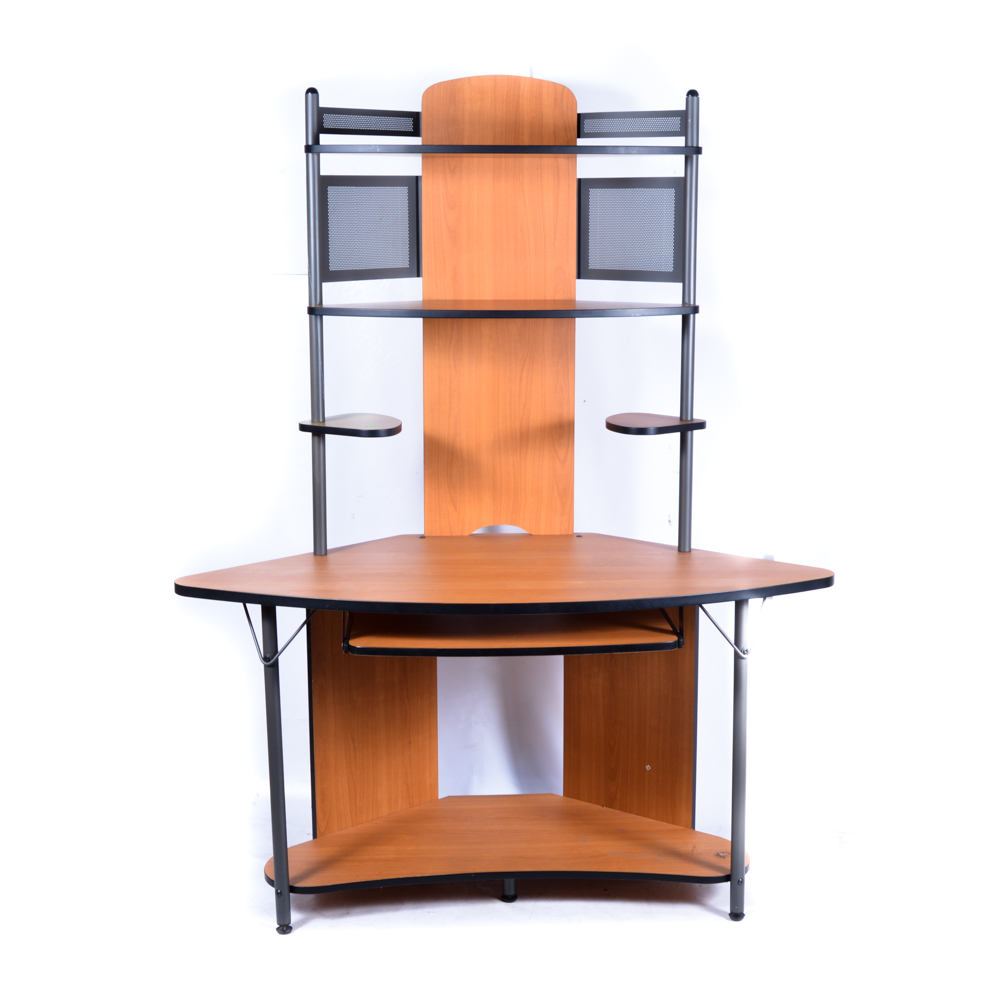Computer Desk with Shelves