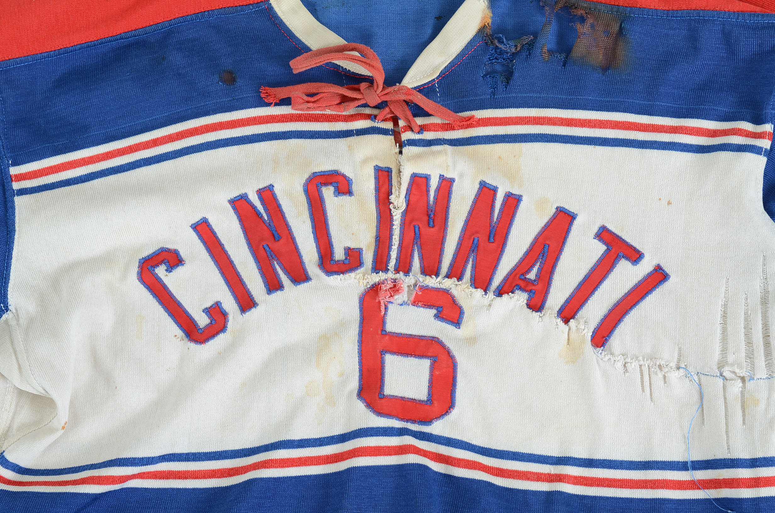 Vintage Cincinnati Mohawks Game Worn Hockey Jersey