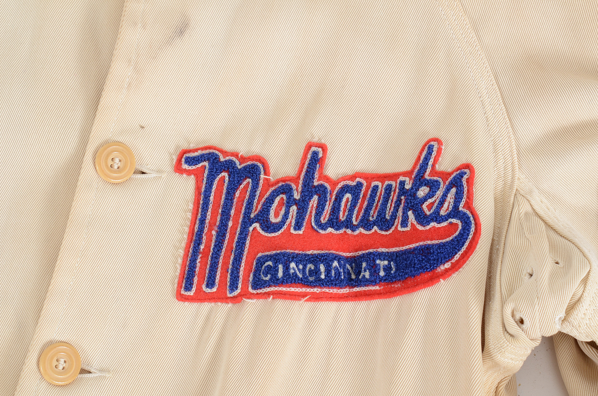Actual 1940s/50s Cincinnati Mohawks Player's Game Used Hockey Jacket
