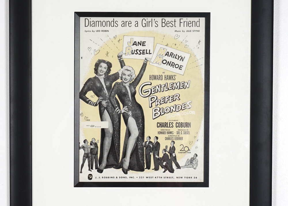 Vintage "Diamonds Are a Girl's Best Friend" Music Book Cover