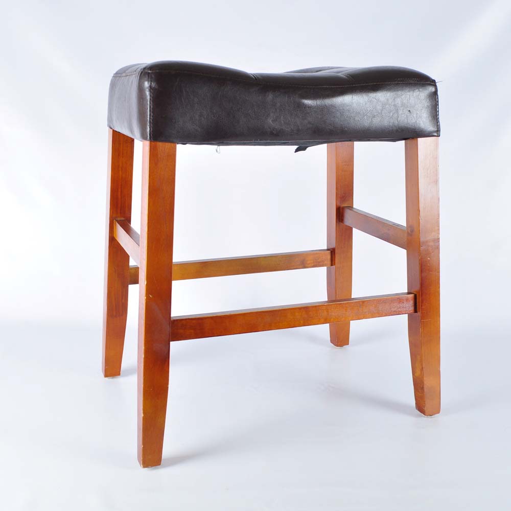 Faux Leather Stool