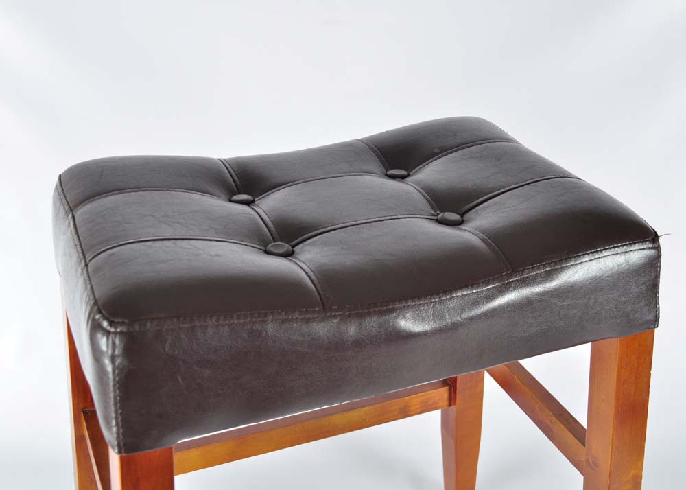 Faux Leather Stool