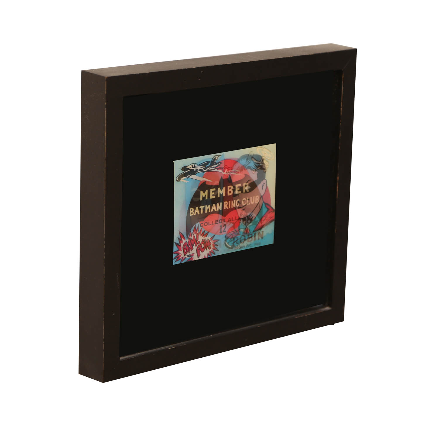 Vari-Vue Batman and Robin Framed Flicker Ring Vending Machine Insert Circa 1966