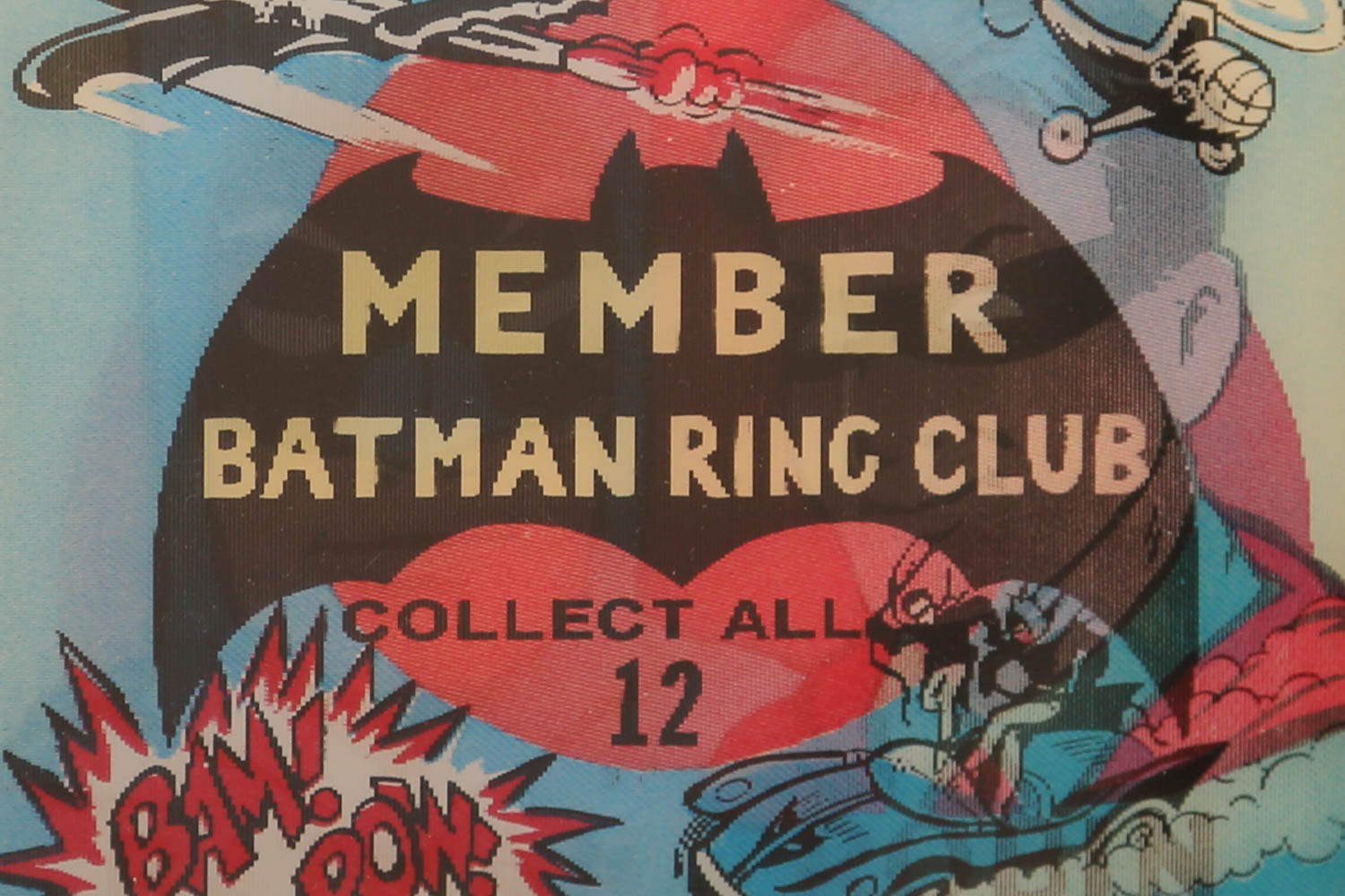 Vari-Vue Batman and Robin Framed Flicker Ring Vending Machine Insert Circa 1966