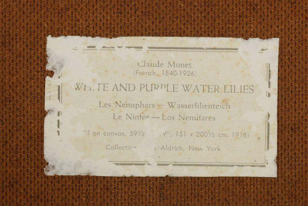 After Claude Monet "White and Purple Water Lilies" Offset Lithograph