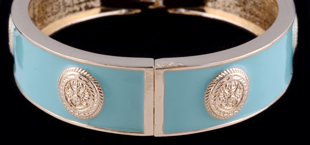 Herme Style Enamel Bangle Bracelet