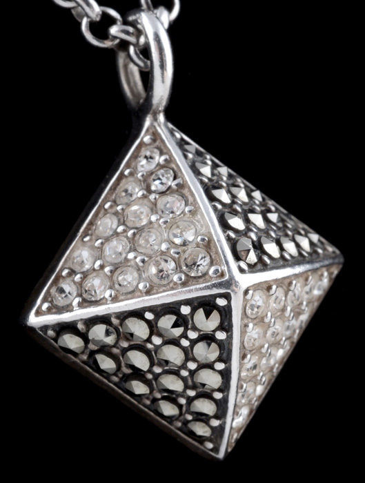 Judith Jack Designer Sterling Silver Pendant With Belcher Chain