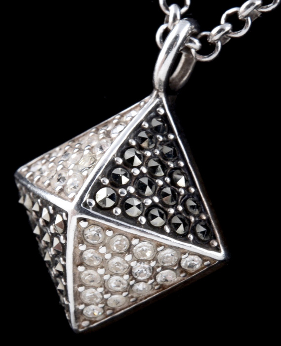 Judith Jack Designer Sterling Silver Pendant With Belcher Chain