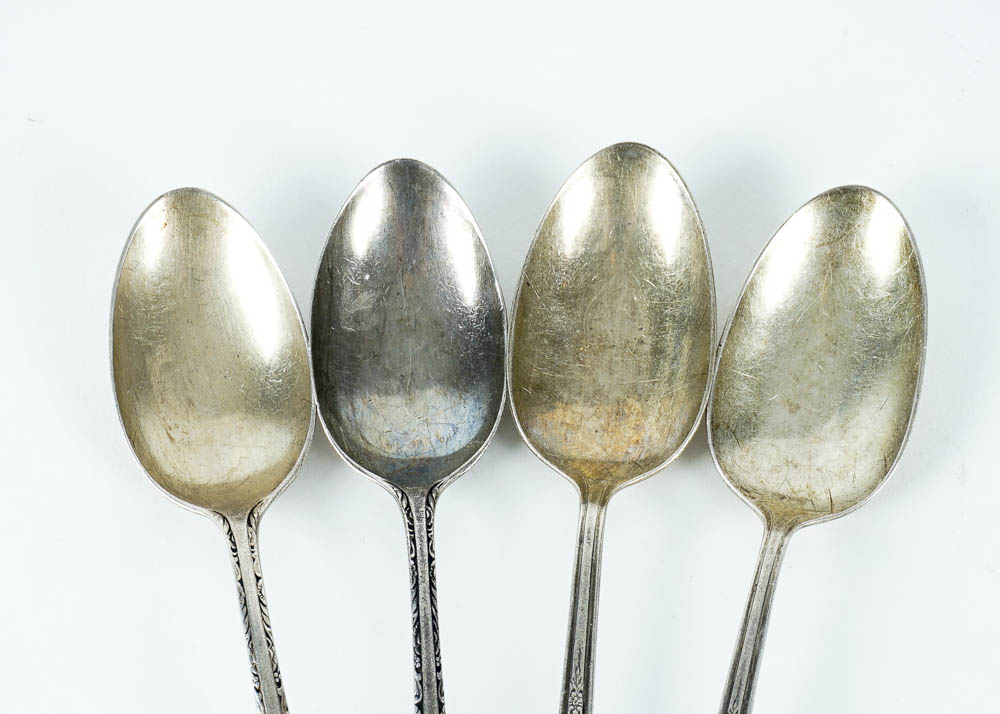 Two Pair of Sterling Silver Teaspoons