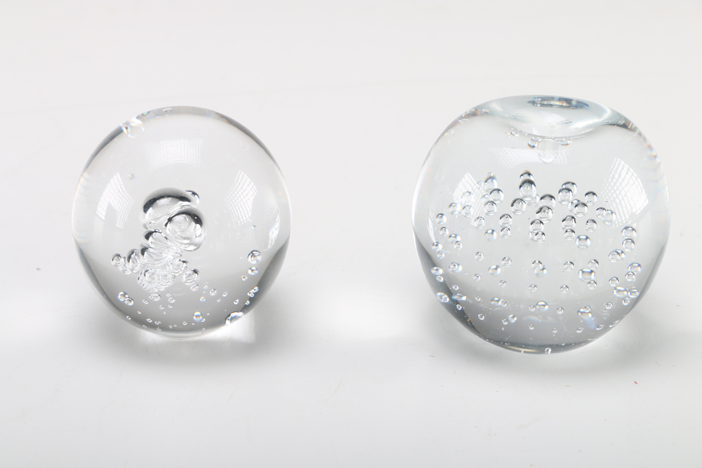 Clear Glass and Animal-Shaped Paperweights