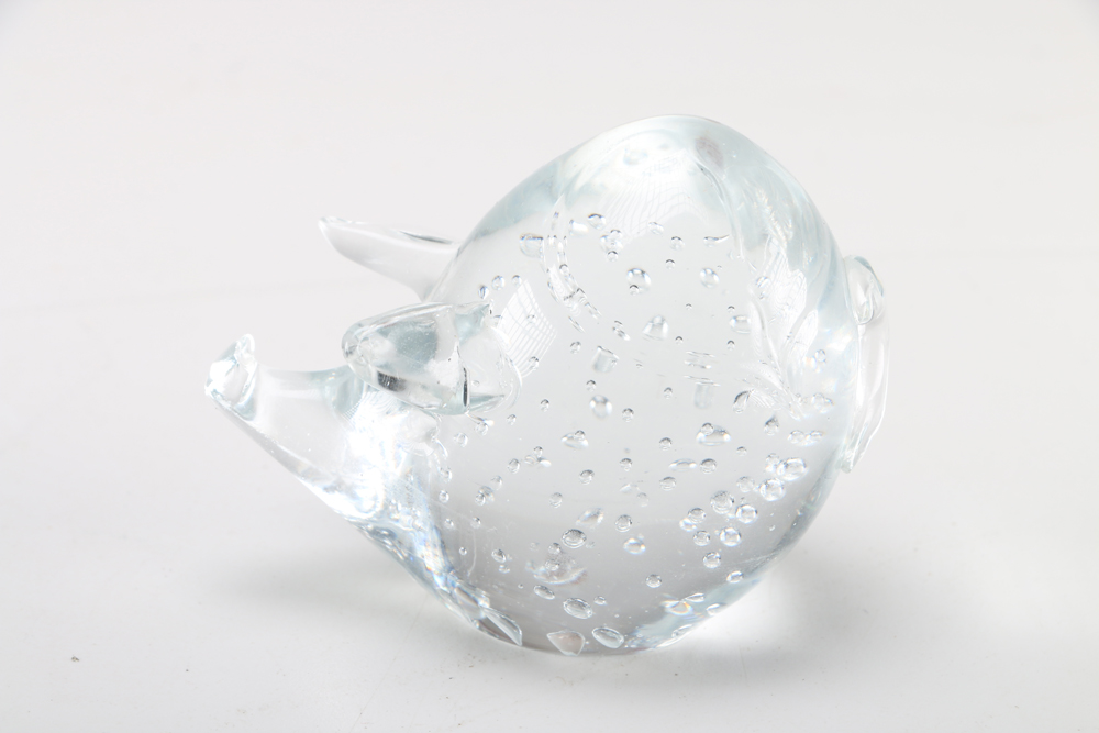 Clear Glass and Animal-Shaped Paperweights
