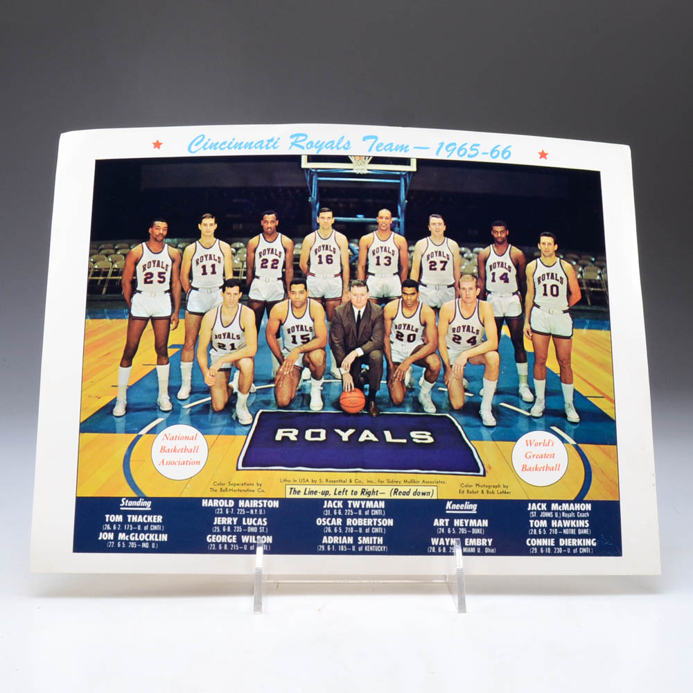 1965-1966 Cincinnati Royals Team Photo
