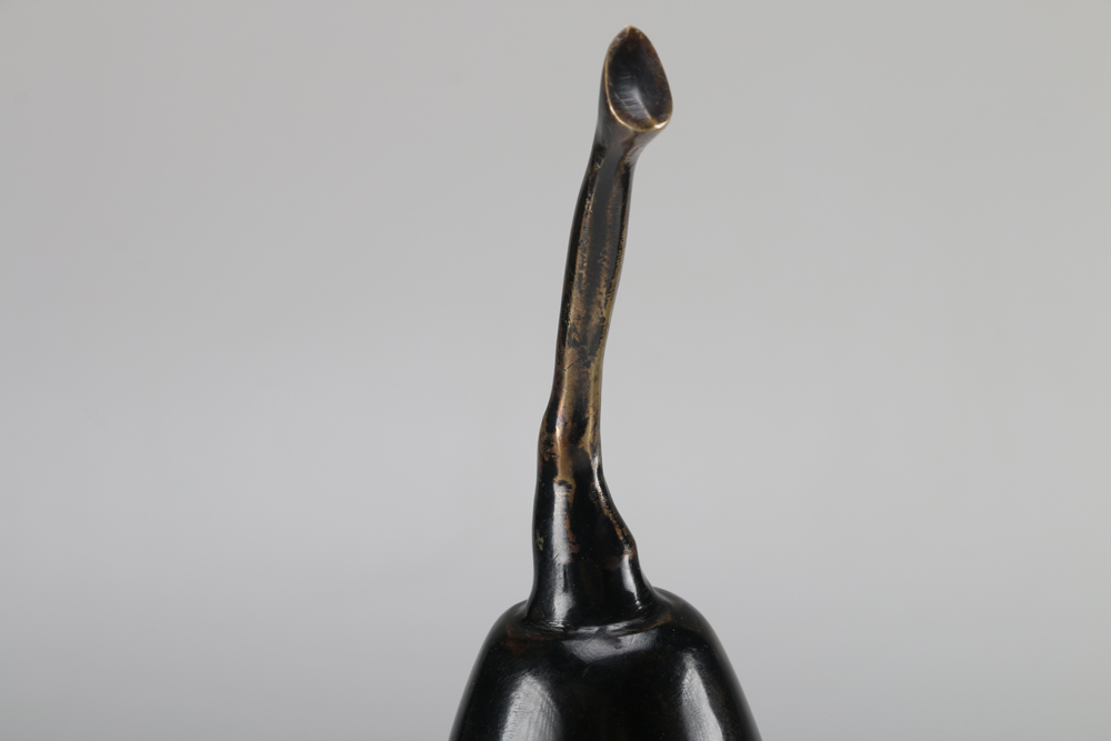 Three Metal Pear Sculptures