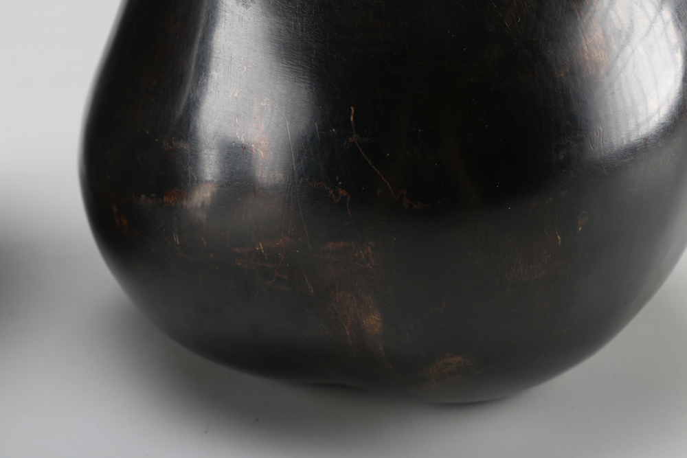 Three Metal Pear Sculptures