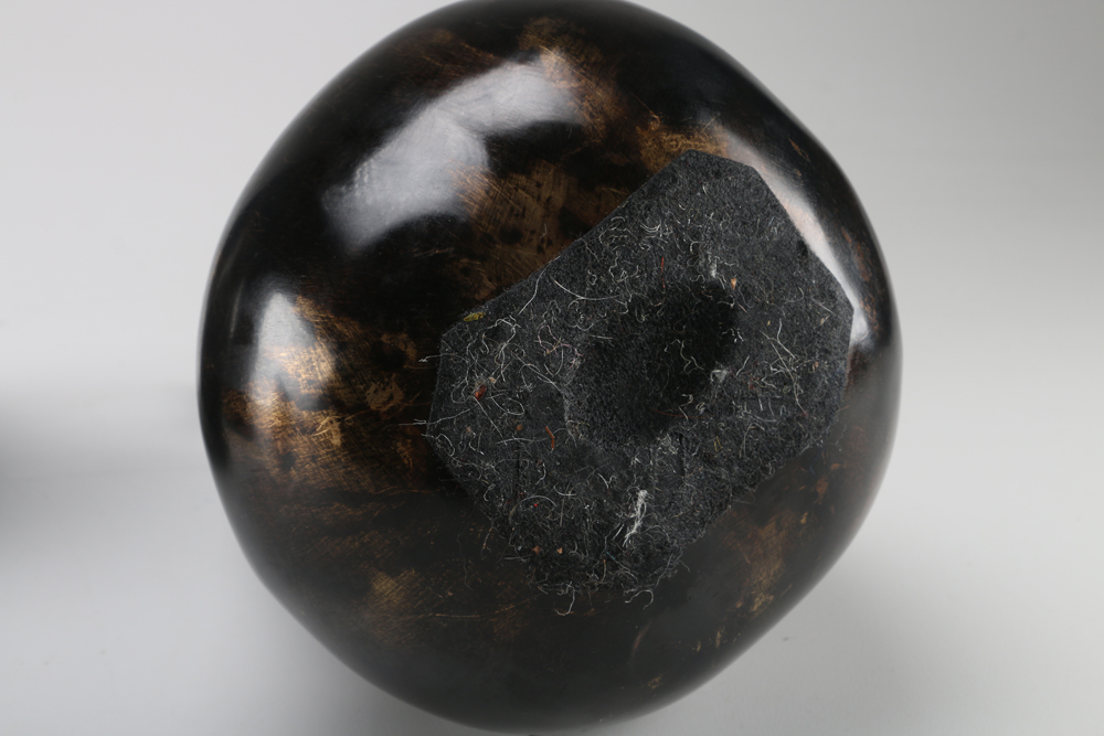 Three Metal Pear Sculptures