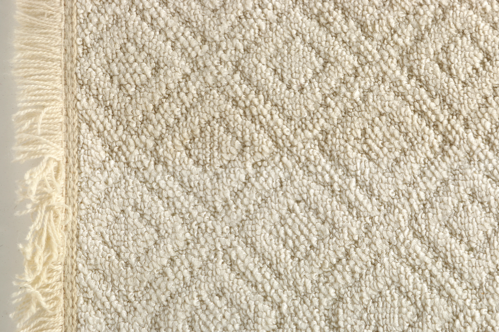 Cream Area Rug with Fringe