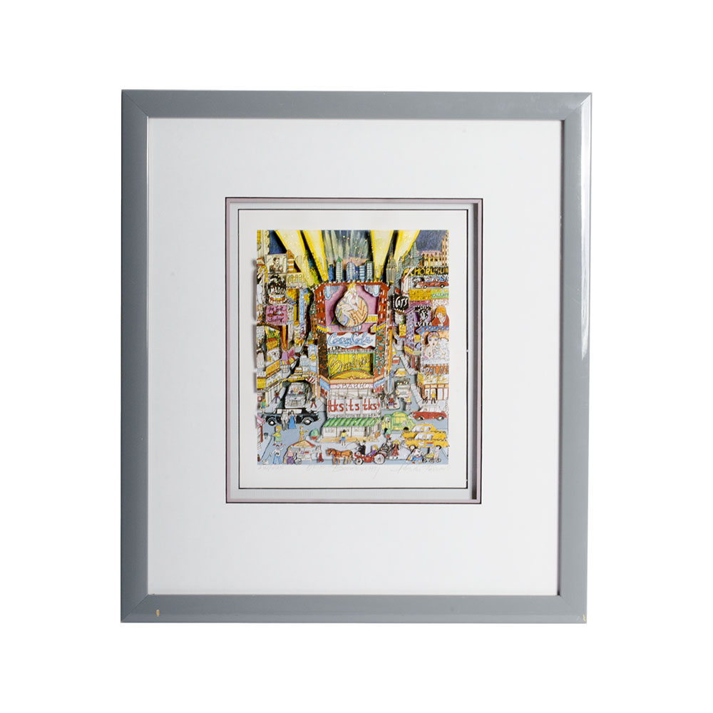 Charles Fazzino Limited Edition "Off Broadway" 3D Pop Art