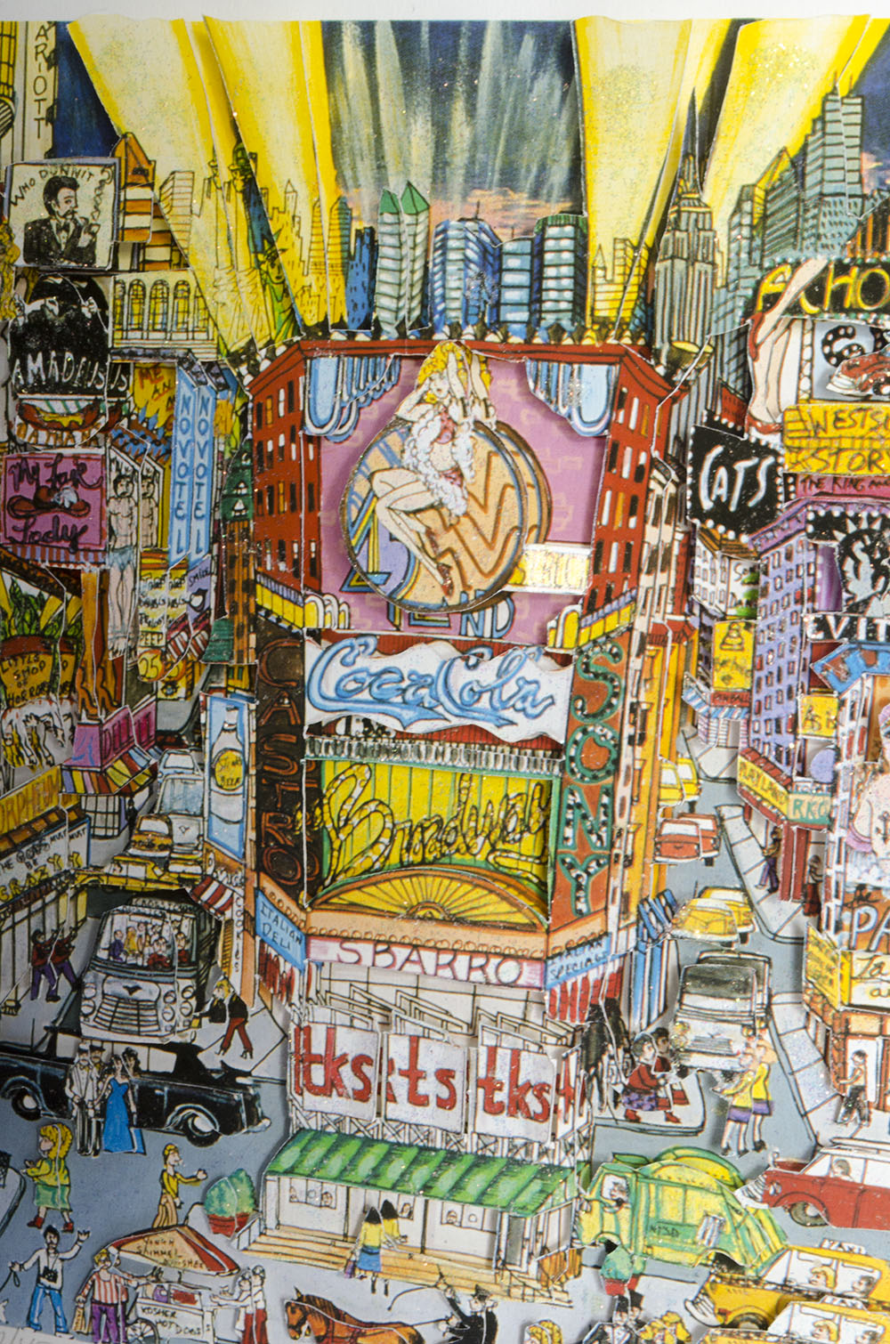 Charles Fazzino Limited Edition "Off Broadway" 3D Pop Art