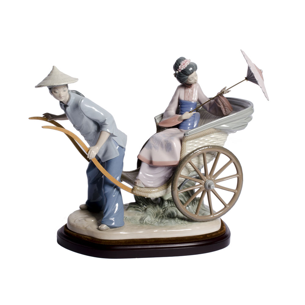 Lladró "Rickshaw Ride" Porcelain Figurine