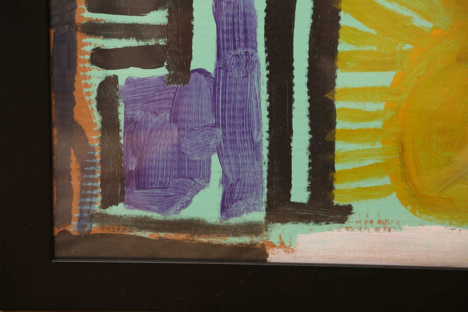 Kevin White "Factory" Signed Acrylic Painting on Cardboard