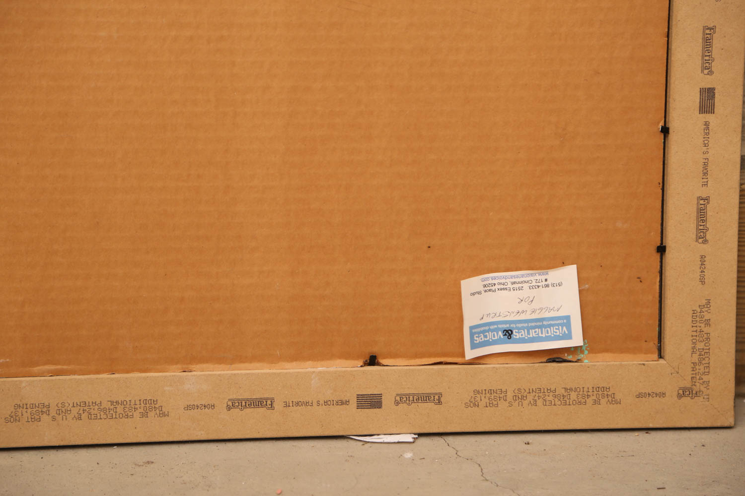 Kevin White "Factory" Signed Acrylic Painting on Cardboard