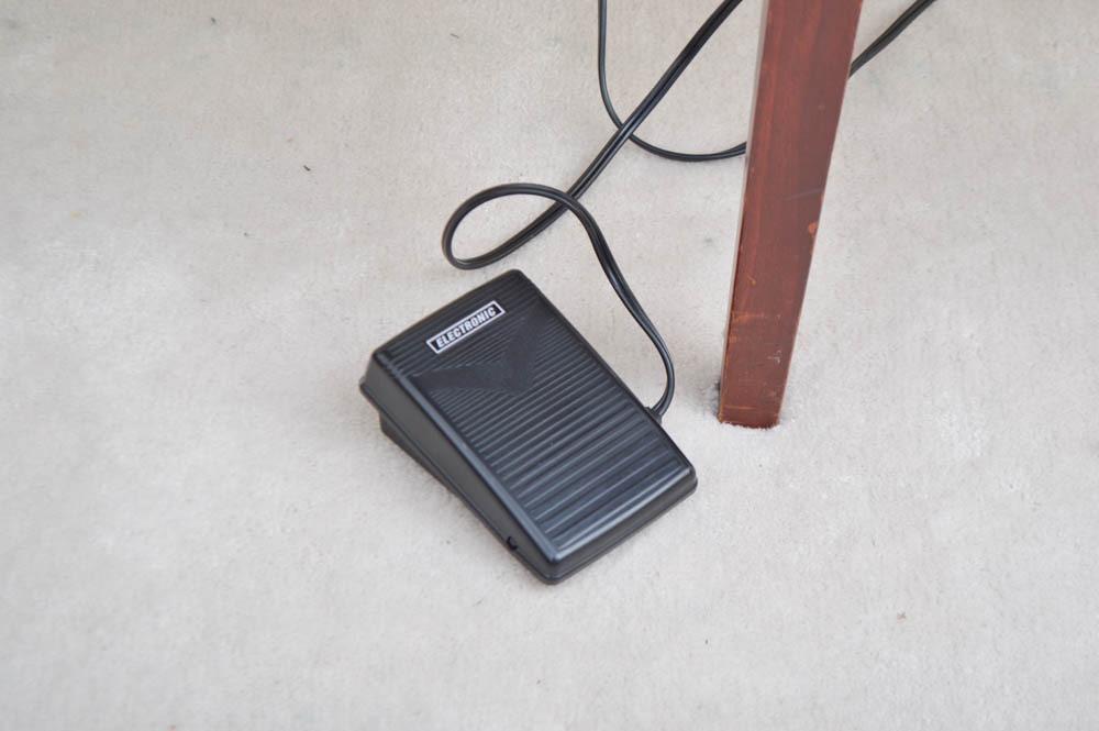 Cherry Sewing Table with Necchi Sewing Machine