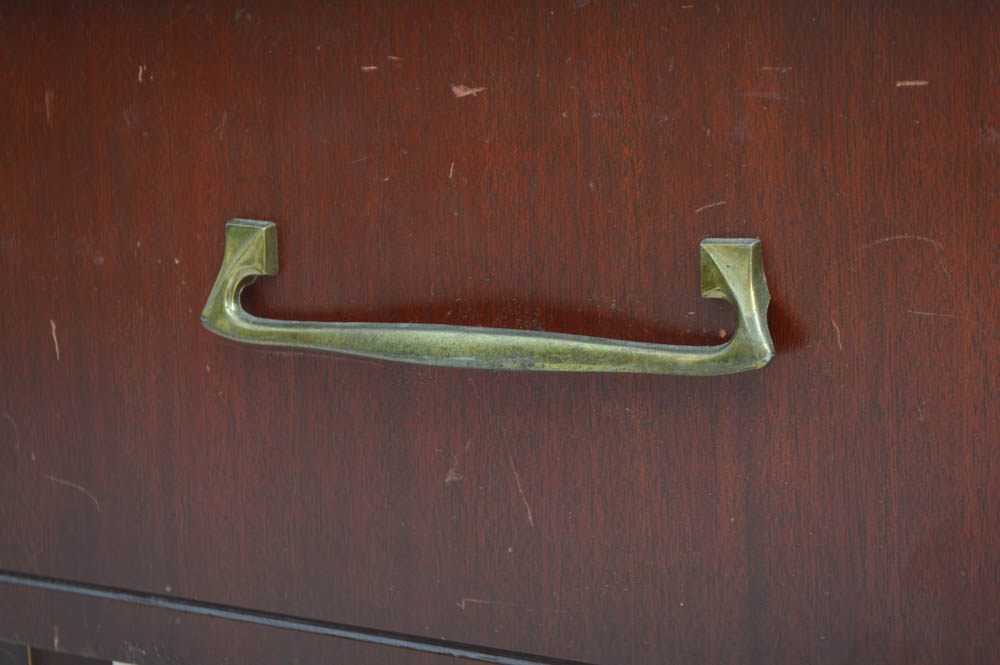 Cherry Sewing Table with Necchi Sewing Machine