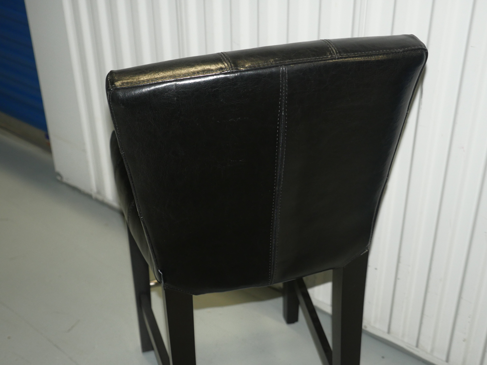 Black Leather Bar Stool