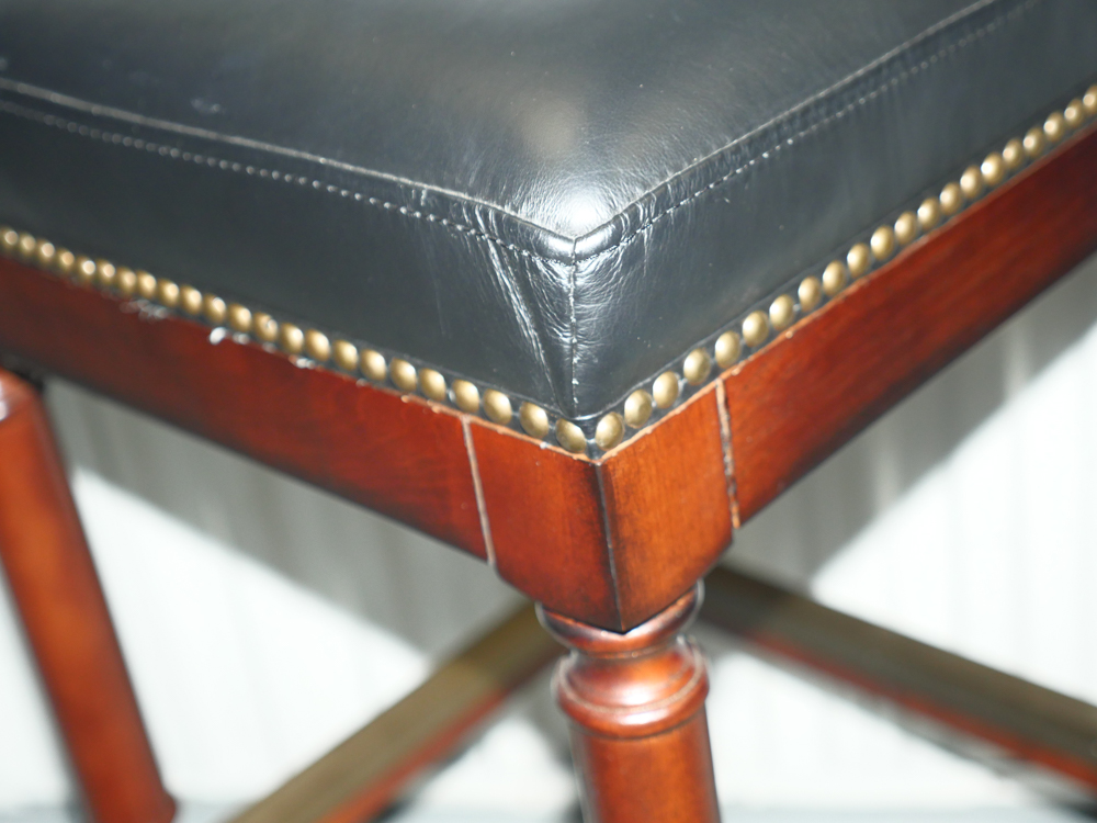 Black Leather Bar Stool