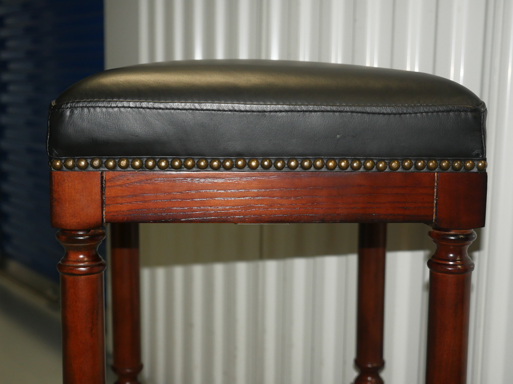 Black Leather Bar Stool