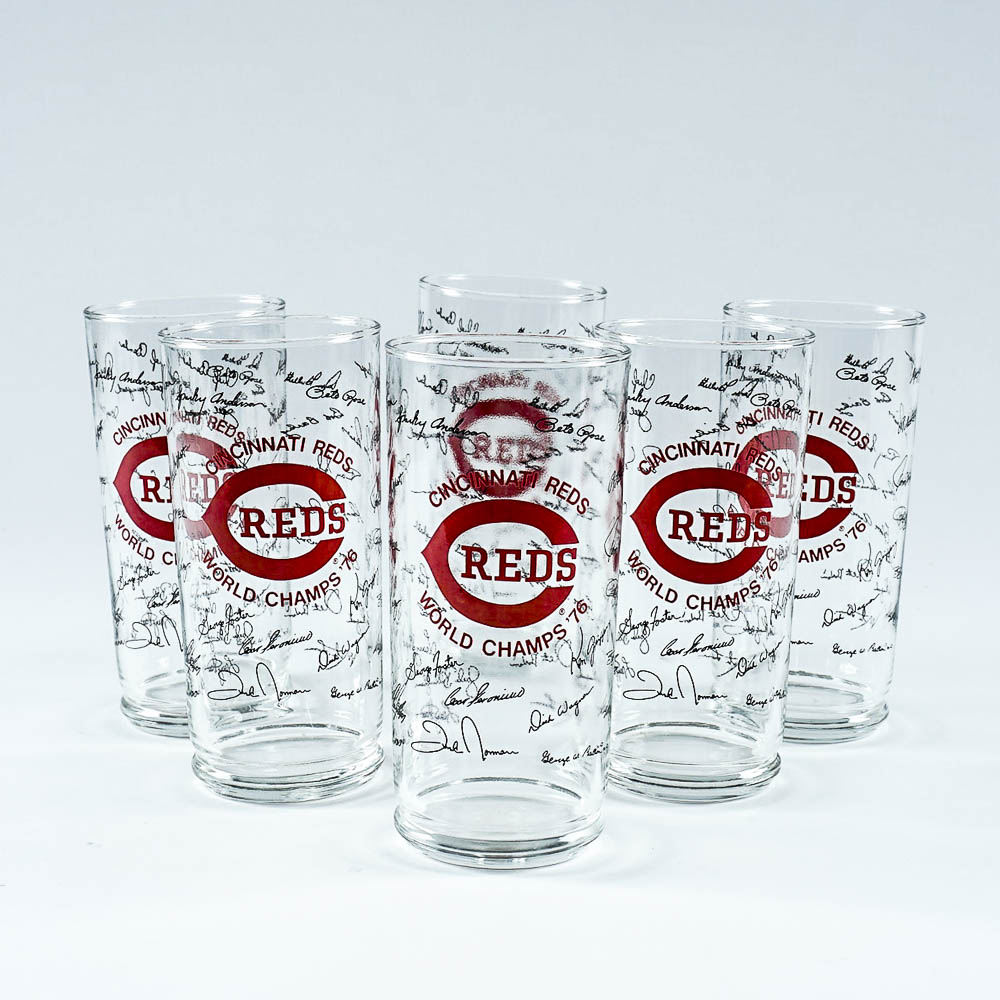 Cincinnati Reds "Big Red Machine" 1976 World Series Tumbler Set
