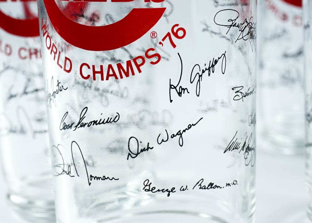 Cincinnati Reds "Big Red Machine" 1976 World Series Tumbler Set