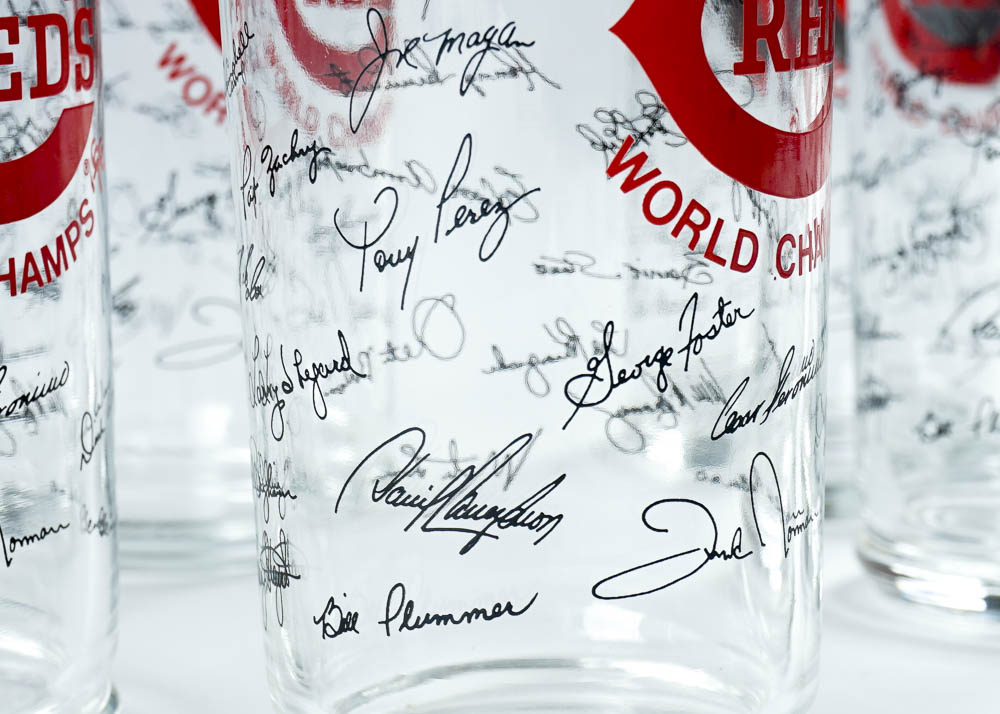 Cincinnati Reds "Big Red Machine" 1976 World Series Tumbler Set