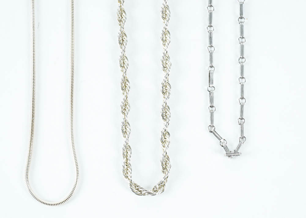Assorted Sterling Silver Chains