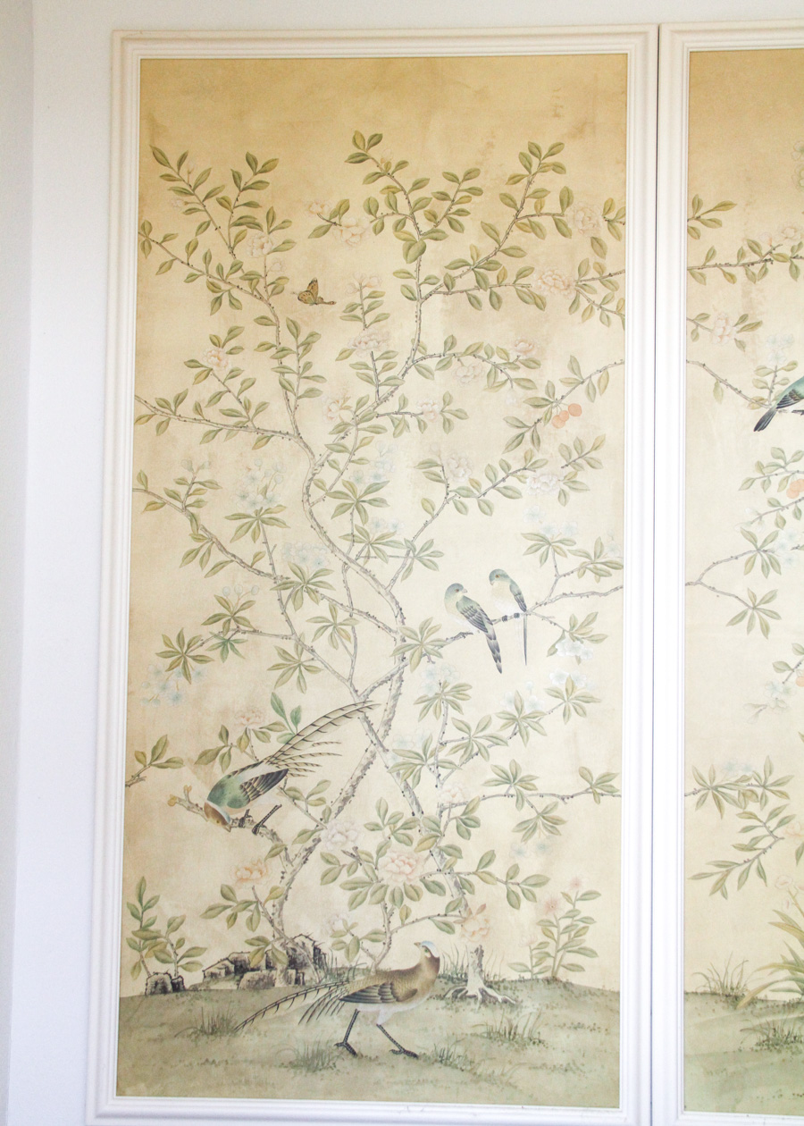 Hand Painted Gracie Watercolor Wallpaper Panels, Set of 4