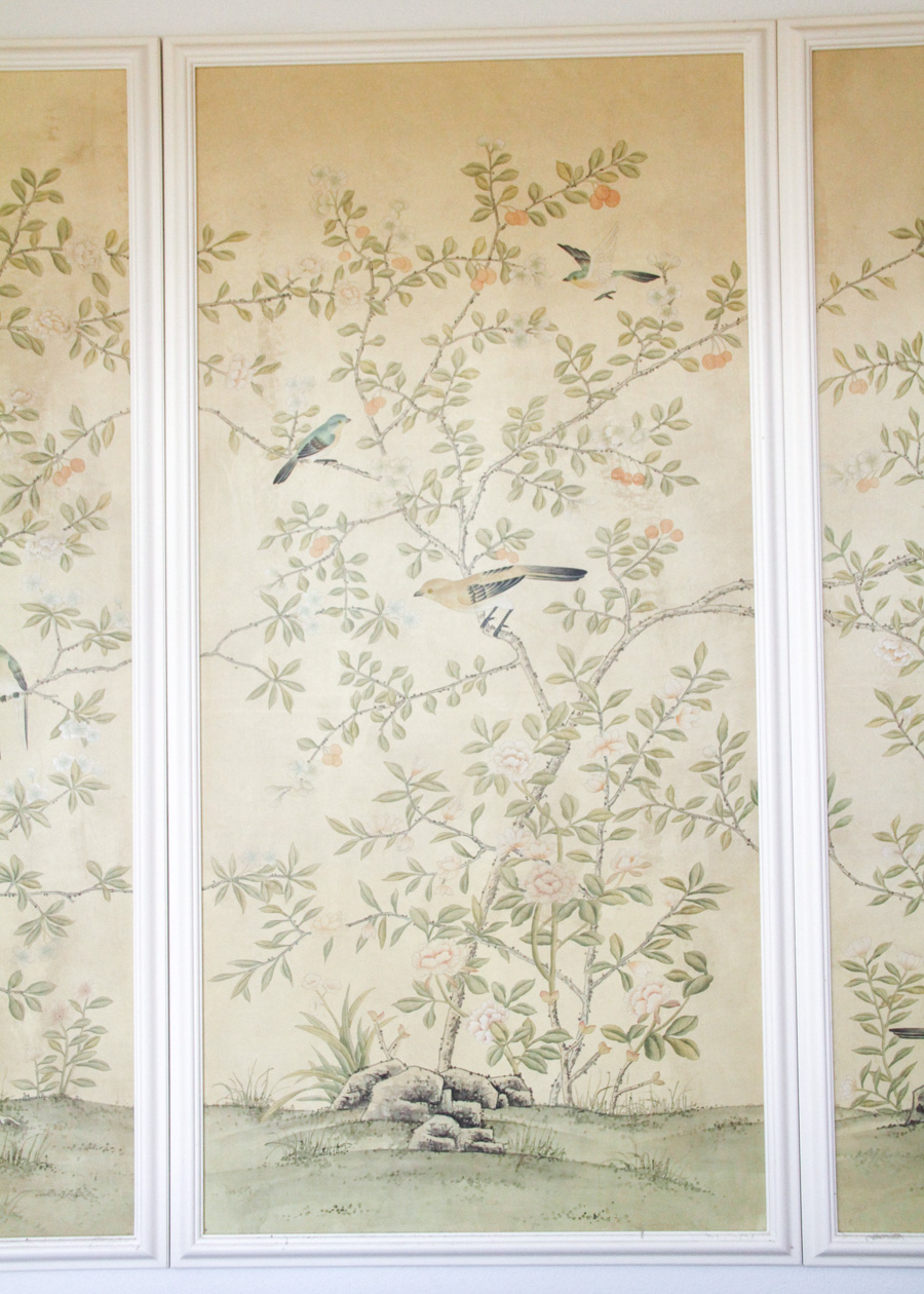 Hand Painted Gracie Watercolor Wallpaper Panels, Set of 4